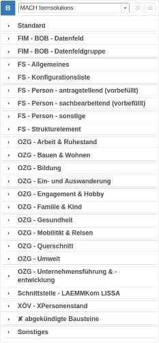 Übersicht der Gruppenkomponenten