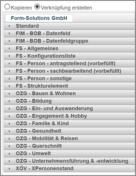 Übersicht der Gruppenkomponenten