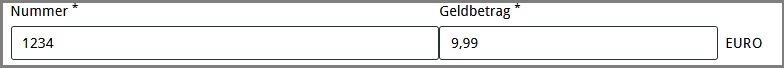 Ansicht der Komponente „Numerisches Feld/Dezimalfeld“