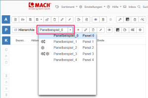 Panelauswahlliste