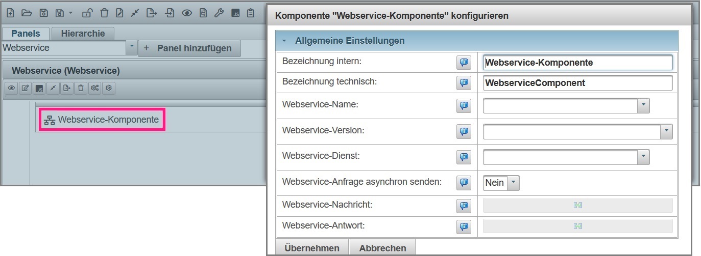 Webservice-Anfrage während dem Ausfüllprozess