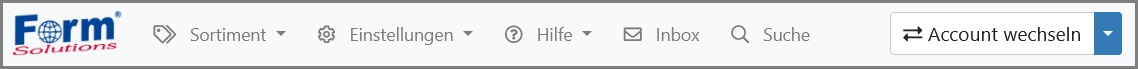 Schaltfläche, mit der Benutzer den Account wechseln kann